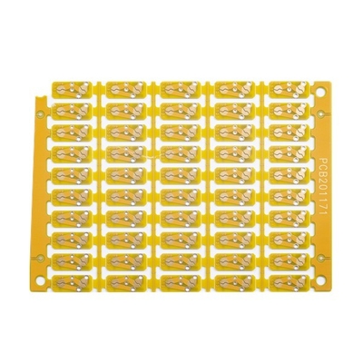 Gold Finger 20U Double Sided PCB 4mil 1.6mm Yellow Solder Mask