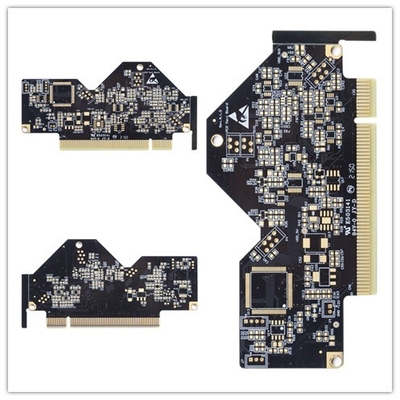 BGA Quick Turn PCB Boards FR4 Middle TG Immersion Gold Black Solder Mask