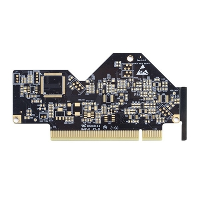 5mil Rapid Black Quick Turn Printed Circuit Boards Gold Finger Plating FR4 TG150