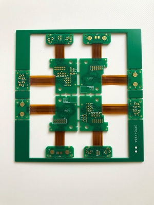 FR4 TG170 4 Layer Rigid Flex PCB Fabrication Green Solder Mask