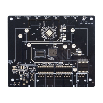 Small BGA Quick Turn PCB Boards 1.6mm 4mil Black Solder Mask